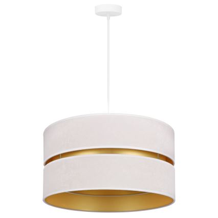 Duolla - Hanglamp aan een koord DUO 1xE27/15W/230V diameter 40 cm crème/goud