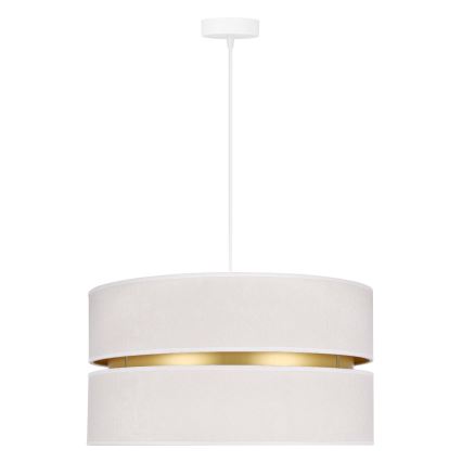 Duolla - Hanglamp aan een koord DUO 1xE27/15W/230V diameter 40 cm crème/goud