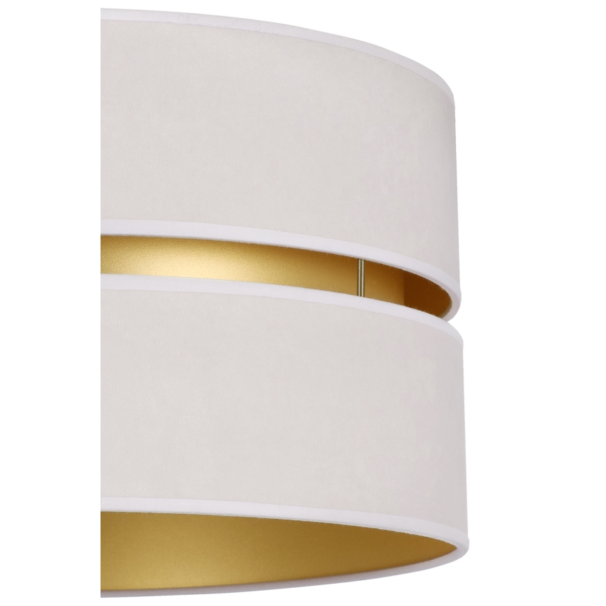 Duolla - Hanglamp aan een koord DUO 1xE27/15W/230V diameter 40 cm crème/goud