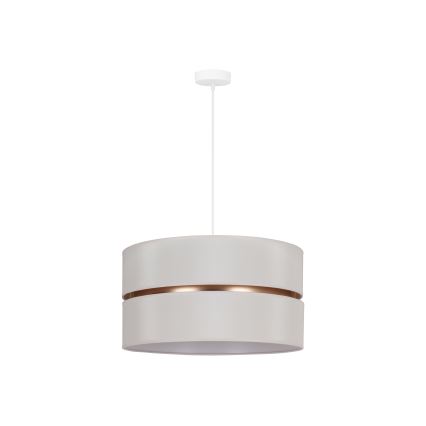 Duolla - Hanglamp aan een koord DUO 1xE27/15W/230V diameter 40 cm crème/goud
