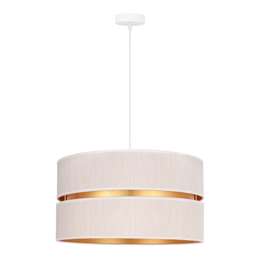 Duolla - Hanglamp aan een koord DUO 1xE27/15W/230V diameter 40 cm crème/goud