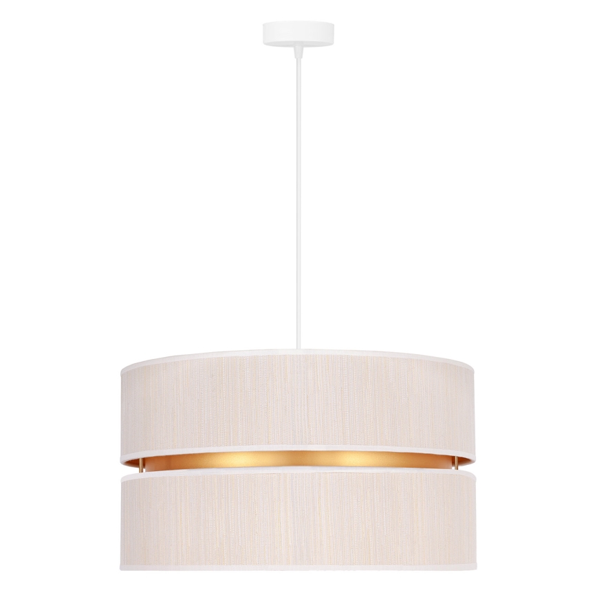 Duolla - Hanglamp aan een koord DUO 1xE27/15W/230V diameter 40 cm crème/goud