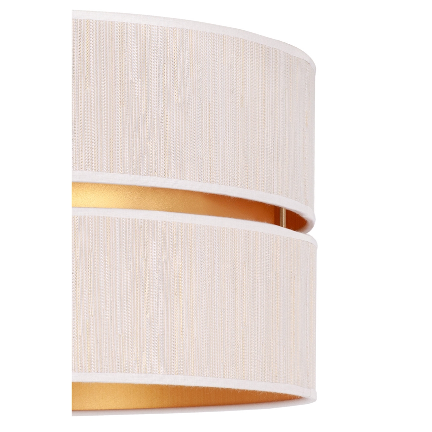 Duolla - Hanglamp aan een koord DUO 1xE27/15W/230V diameter 40 cm crème/goud