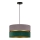 Duolla - Hanglamp aan een koord DUO 1xE27/15W/230V diameter 40 cm grijs/groen/goud