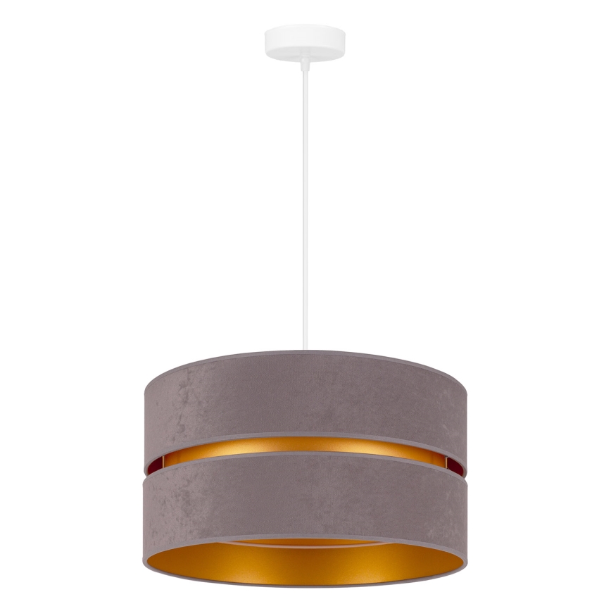 Duolla - Hanglamp aan een koord DUO 1xE27/15W/230V diameter 40 cm grijs