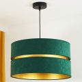Duolla - Hanglamp aan een koord DUO 1xE27/15W/230V diameter 40 cm groen/goud