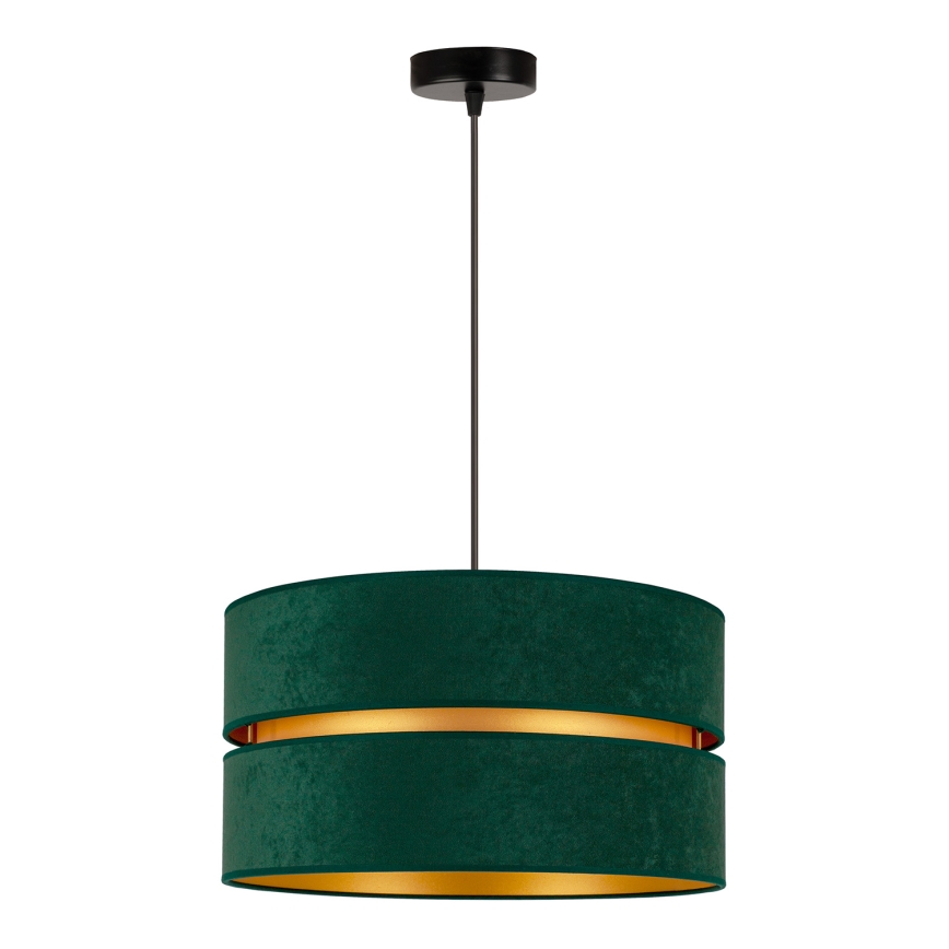 Duolla - Hanglamp aan een koord DUO 1xE27/15W/230V diameter 40 cm groen/goud