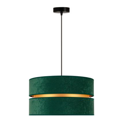 Duolla - Hanglamp aan een koord DUO 1xE27/15W/230V diameter 40 cm groen/goud