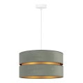 Duolla - Hanglamp aan een koord DUO 1xE27/15W/230V diameter 40 cm licht groen/goud