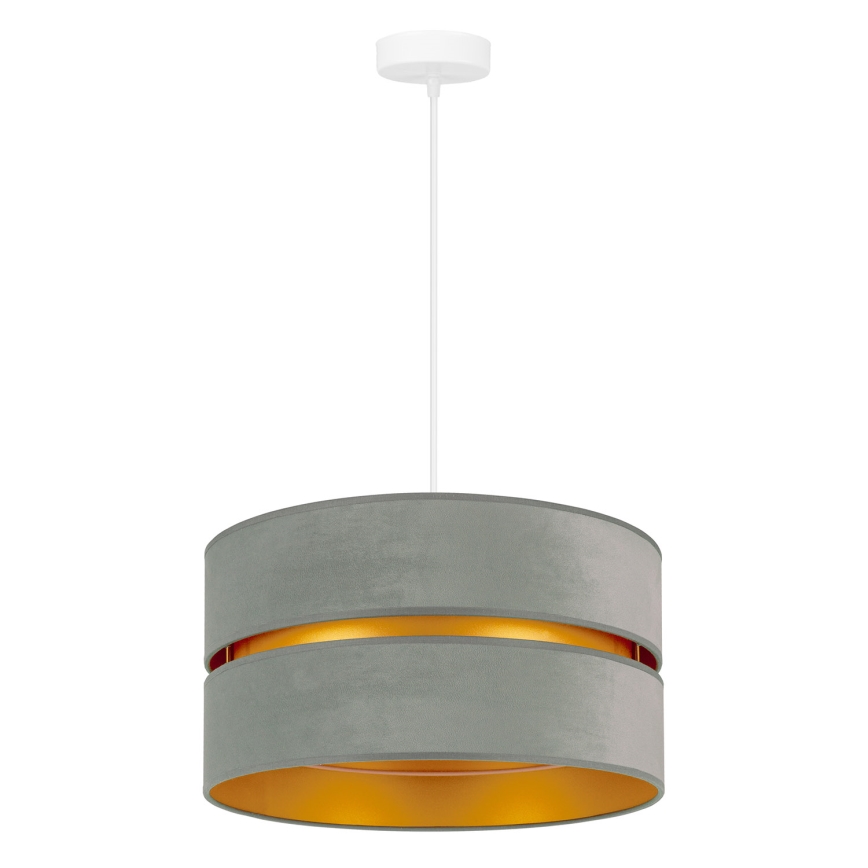 Duolla - Hanglamp aan een koord DUO 1xE27/15W/230V diameter 40 cm licht groen/goud