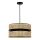 Duolla - Hanglamp aan een koord DUO 1xE27/15W/230V diameter 40 cm rotan/zwart