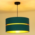 Duolla - Hanglamp aan een koord DUO 1xE27/15W/230V diameter 40 cm turquoise/goud