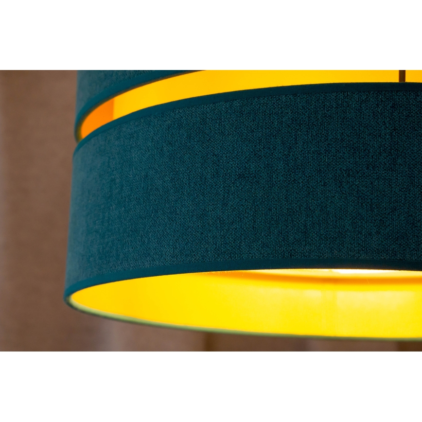 Duolla - Hanglamp aan een koord DUO 1xE27/15W/230V diameter 40 cm turquoise/goud