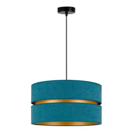 Duolla - Hanglamp aan een koord DUO 1xE27/15W/230V diameter 40 cm turquoise/goud