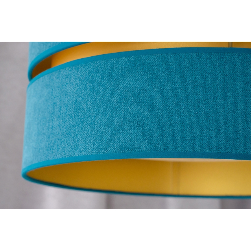 Duolla - Hanglamp aan een koord DUO 1xE27/15W/230V diameter 40 cm turquoise/goud