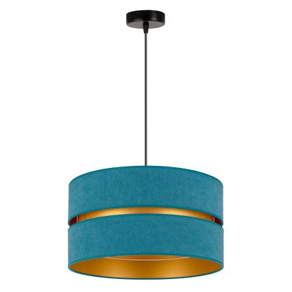 Duolla - Hanglamp aan een koord DUO 1xE27/15W/230V diameter 40 cm turquoise/goud