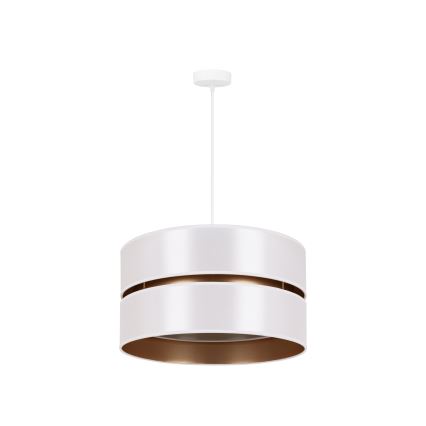 Duolla - Hanglamp aan een koord DUO 1xE27/15W/230V diameter 40 cm wit/goud