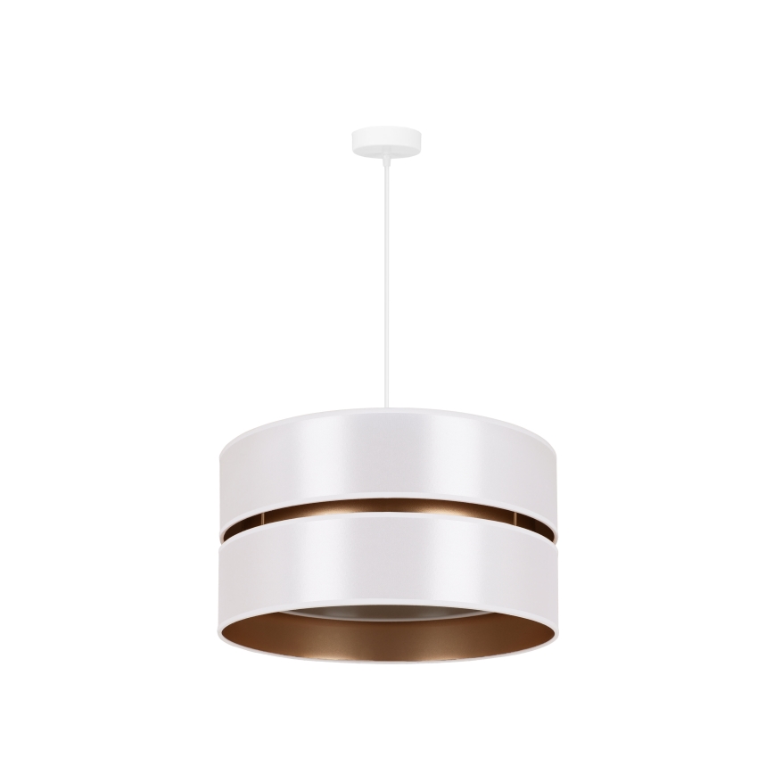 Duolla - Hanglamp aan een koord DUO 1xE27/15W/230V diameter 40 cm wit/goud