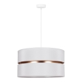 Duolla - Hanglamp aan een koord DUO 1xE27/15W/230V diameter 40 cm wit/goud