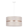 Duolla - Hanglamp aan een koord DUO 1xE27/15W/230V diameter 40 cm wit/goud