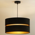 Duolla - Hanglamp aan een koord DUO 1xE27/15W/230V diameter 40 cm zwart/goud