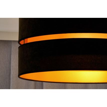 Duolla - Hanglamp aan een koord DUO 1xE27/15W/230V diameter 40 cm zwart/goud