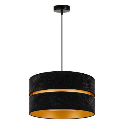 Duolla - Hanglamp aan een koord DUO 1xE27/15W/230V diameter 40 cm zwart/goud
