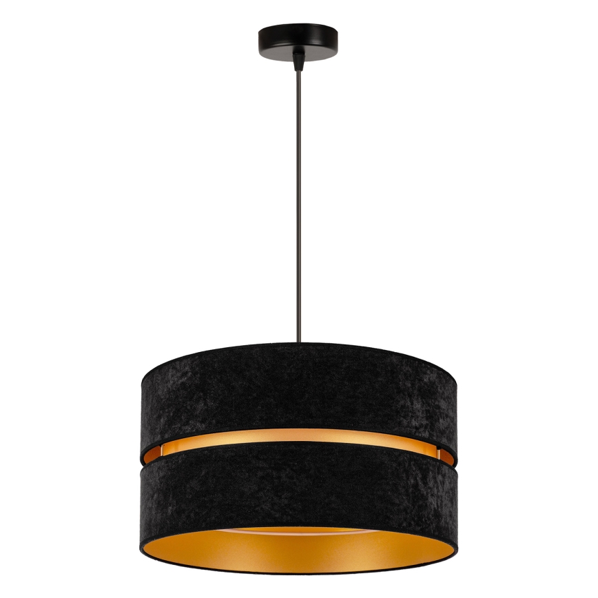 Duolla - Hanglamp aan een koord DUO 1xE27/15W/230V diameter 40 cm zwart/goud