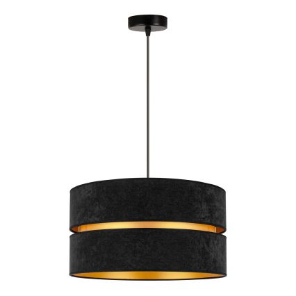 Duolla - Hanglamp aan een koord DUO 1xE27/15W/230V diameter 40 cm zwart/goud