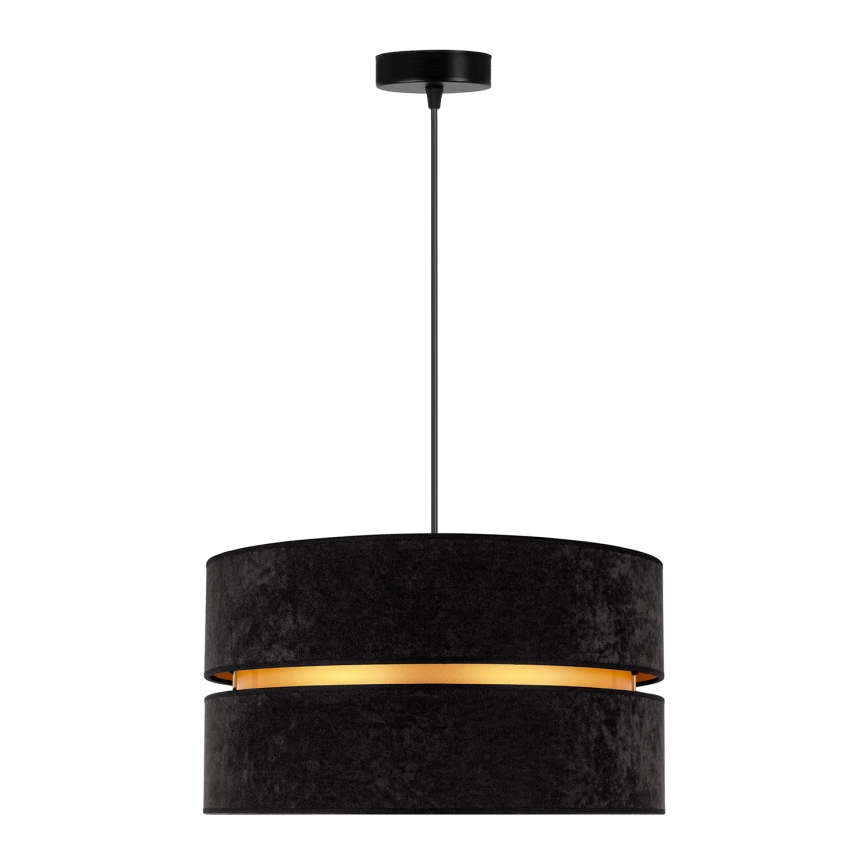 Duolla - Hanglamp aan een koord DUO 1xE27/15W/230V diameter 40 cm zwart/goud