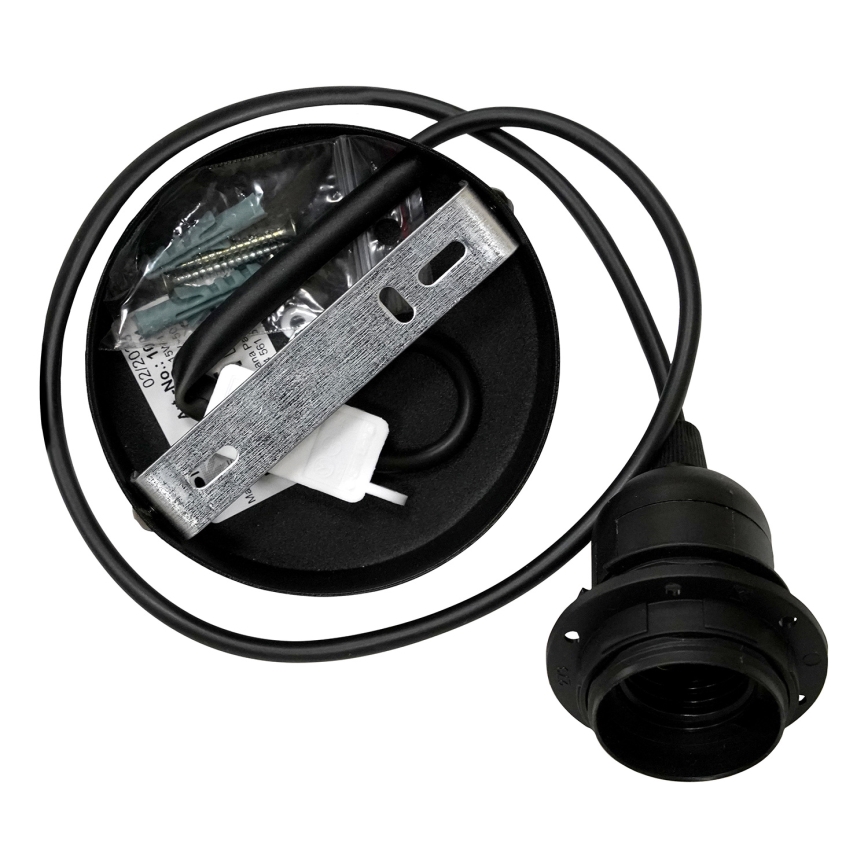 Duolla - Hanglamp aan een koord DUO 1xE27/15W/230V diameter 40 cm zwart/goud