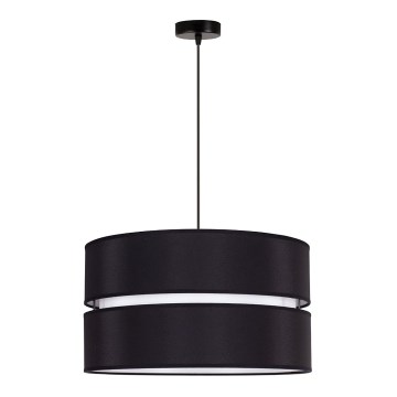 Duolla - Hanglamp aan een koord DUO 1xE27/15W/230V diameter 40 cm zwart/wit