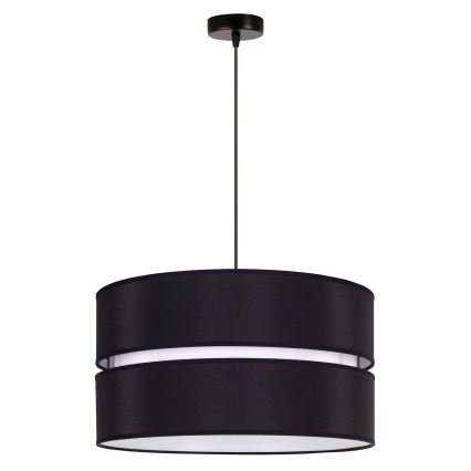Duolla - Hanglamp aan een koord DUO 1xE27/15W/230V diameter 40 cm zwart/wit