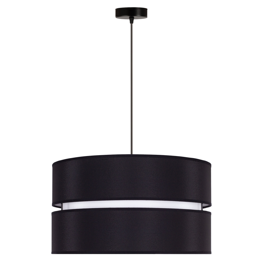 Duolla - Hanglamp aan een koord DUO 1xE27/15W/230V diameter 40 cm zwart/wit