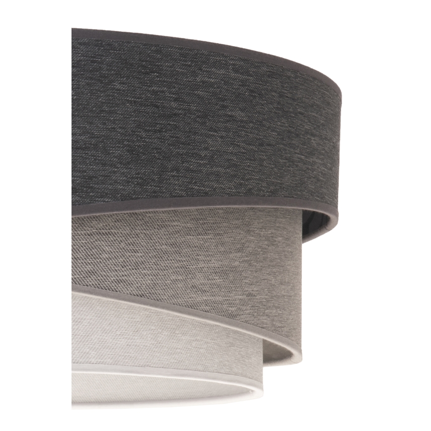 Duolla - Hanglamp aan een koord KOBO 1xE27/15W/230V diameter 45 cm antraciet/grijs/wit
