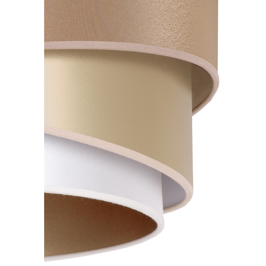 Duolla - Hanglamp aan een koord KOBO 1xE27/15W/230V diameter 45 cm beige/goud/wit