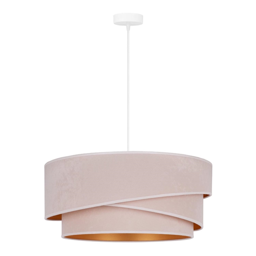 Duolla - Hanglamp aan een koord KOBO 1xE27/15W/230V diameter 45 cm crème/goud