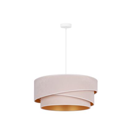 Duolla - Hanglamp aan een koord KOBO 1xE27/15W/230V diameter 45 cm crème/goud