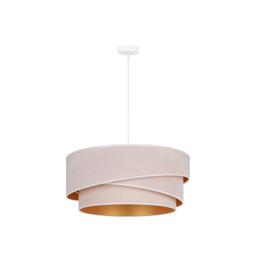 Duolla - Hanglamp aan een koord KOBO 1xE27/15W/230V diameter 45 cm crème/goud