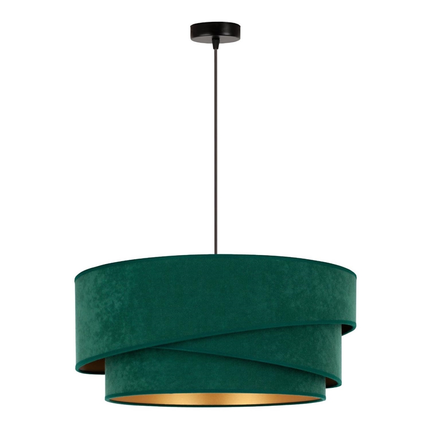 Duolla - Hanglamp aan een koord KOBO 1xE27/15W/230V diameter 45 cm groen/goud
