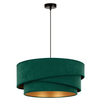 Duolla - Hanglamp aan een koord KOBO 1xE27/15W/230V diameter 45 cm groen/goud