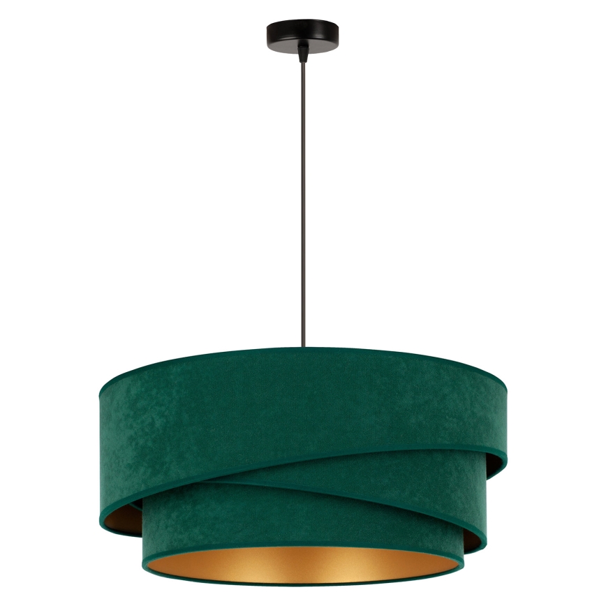 Duolla - Hanglamp aan een koord KOBO 1xE27/15W/230V diameter 45 cm groen/goud