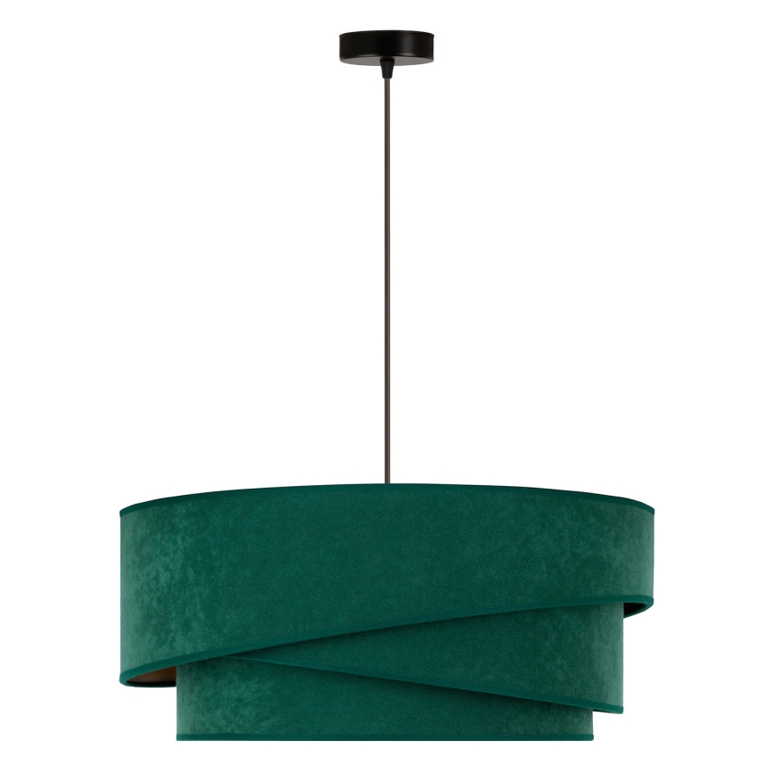 Duolla - Hanglamp aan een koord KOBO 1xE27/15W/230V diameter 45 cm groen/goud