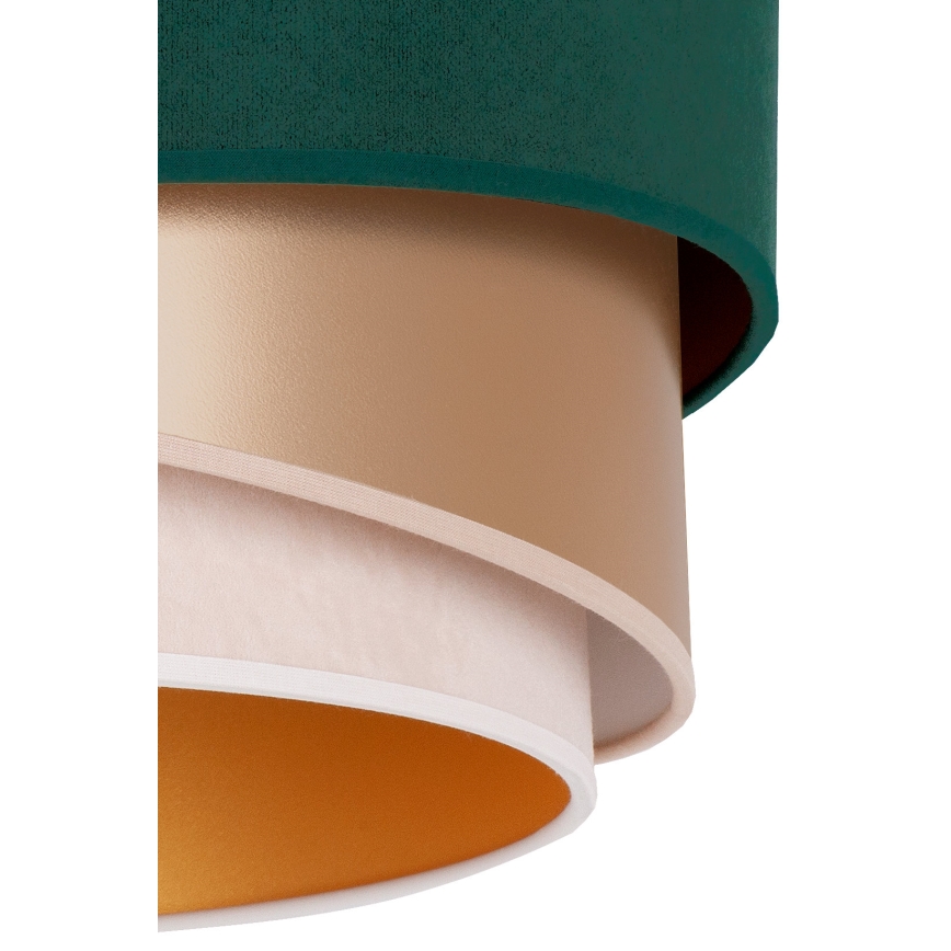Duolla - Hanglamp aan een koord KOBO 1xE27/15W/230V diameter 45 cm groen/rose goud/crème