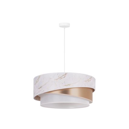 Duolla - Hanglamp aan een koord KOBO 1xE27/15W/230V diameter 45 cm wit/rose goud