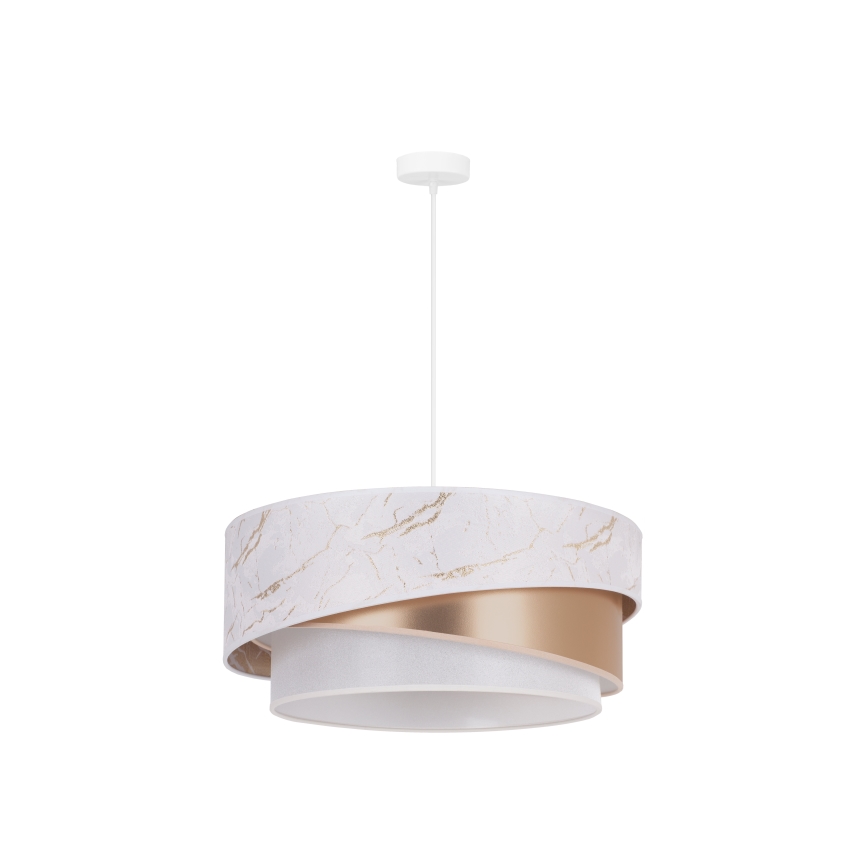 Duolla - Hanglamp aan een koord KOBO 1xE27/15W/230V diameter 45 cm wit/rose goud