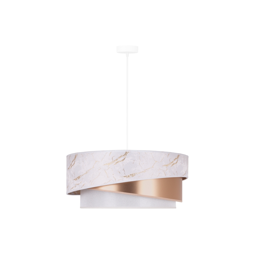 Duolla - Hanglamp aan een koord KOBO 1xE27/15W/230V diameter 45 cm wit/rose goud