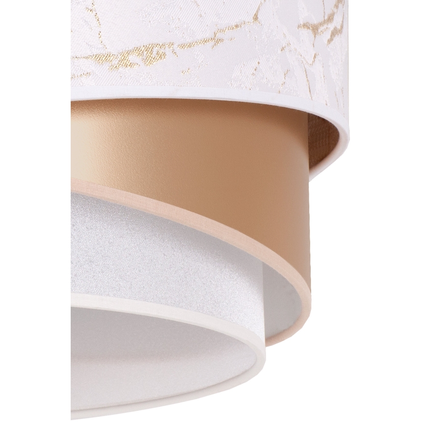 Duolla - Hanglamp aan een koord KOBO 1xE27/15W/230V diameter 45 cm wit/rose goud