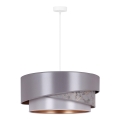 Duolla - Hanglamp aan een koord KOBO 1xE27/15W/230V diameter 45 cm zilver/goud