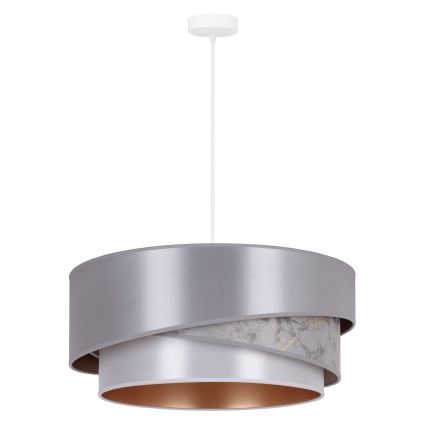 Duolla - Hanglamp aan een koord KOBO 1xE27/15W/230V diameter 45 cm zilver/goud
